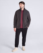 Blake Mens Boucle Full Zip Fleece - Dark Grey