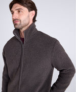 Blake Mens Boucle Full Zip Fleece - Dark Grey