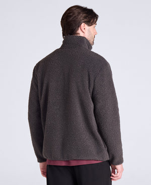Blake Mens Boucle Full Zip Fleece - Dark Grey