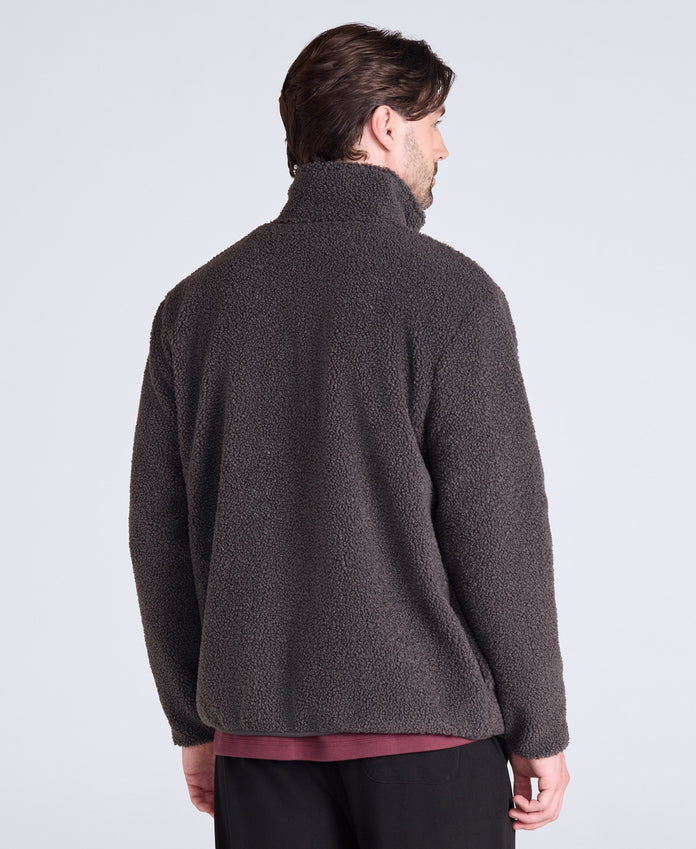 Blake Mens Boucle Full Zip Fleece - Dark Grey
