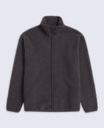 Blake Mens Boucle Full Zip Fleece - Dark Grey