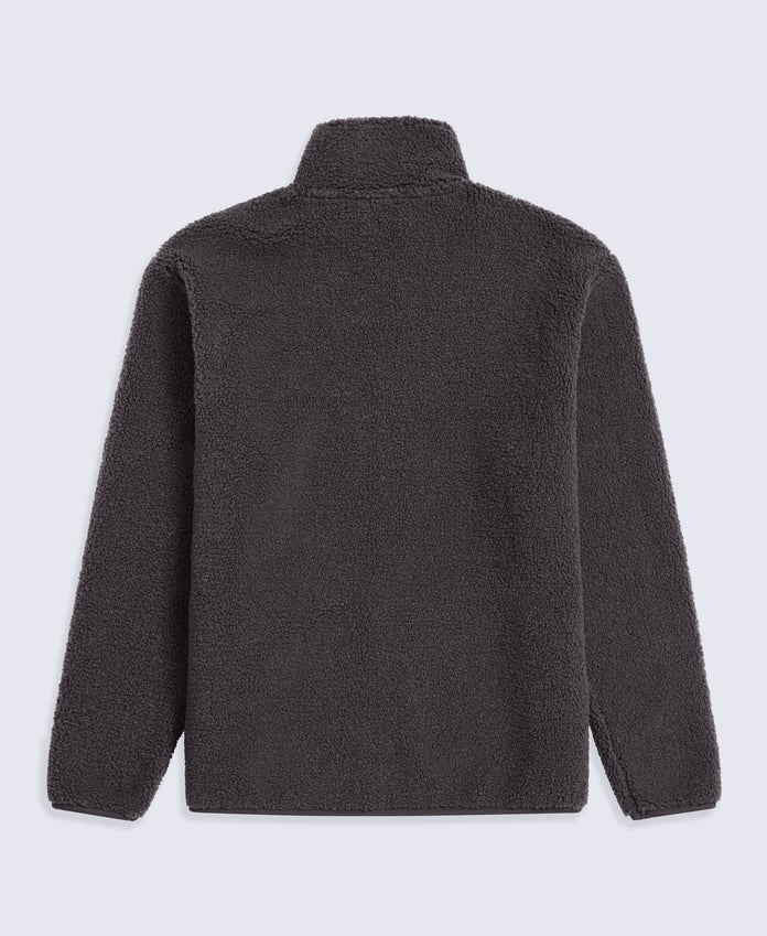 Blake Mens Boucle Full Zip Fleece - Dark Grey