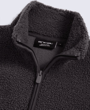 Blake Mens Boucle Full Zip Fleece - Dark Grey