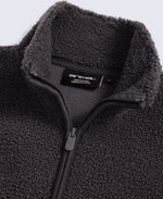 Blake Mens Boucle Full Zip Fleece - Dark Grey