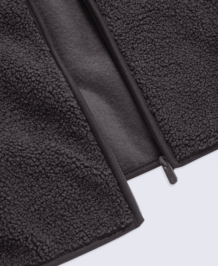 Blake Mens Boucle Full Zip Fleece - Dark Grey