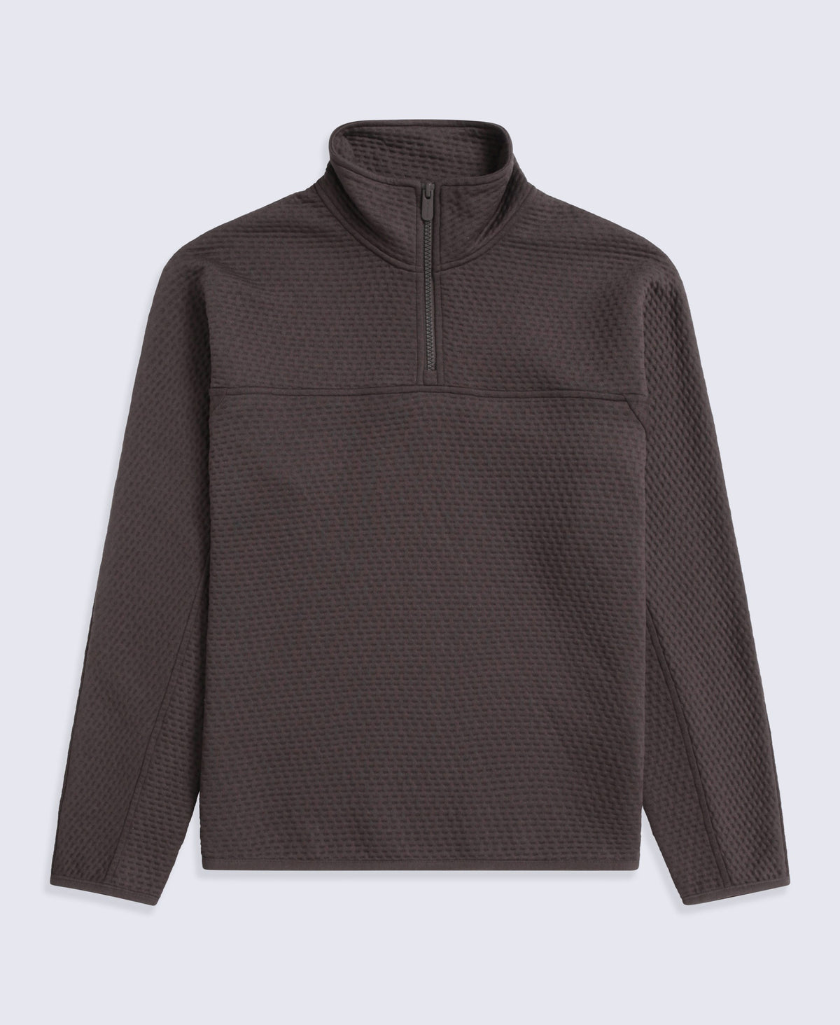 Dani Dimple Womens Half Zip Texture Fleece - Brown