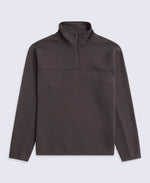 Dani Dimple Womens Half Zip Texture Fleece - Brown