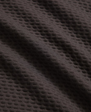 Dani Dimple Womens Half Zip Texture Fleece - Brown