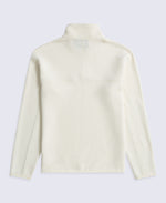 Dani Dimple Womens Half Zip Texture Fleece - Cream