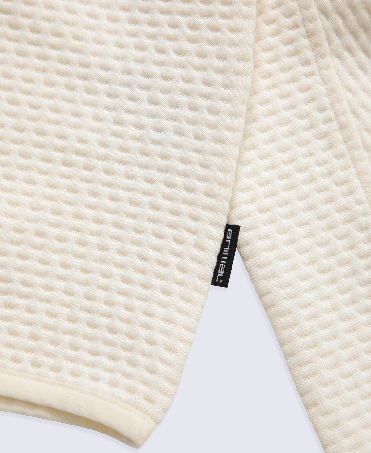 Dani Dimple Womens Half Zip Texture Fleece - Cream