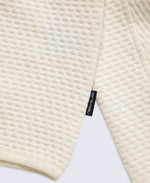 Dani Dimple Womens Half Zip Texture Fleece - Cream