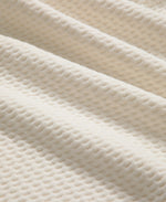 Dani Dimple Womens Half Zip Texture Fleece - Cream