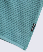 Dani Dimple Womens Half Zip Texture Fleece - Teal