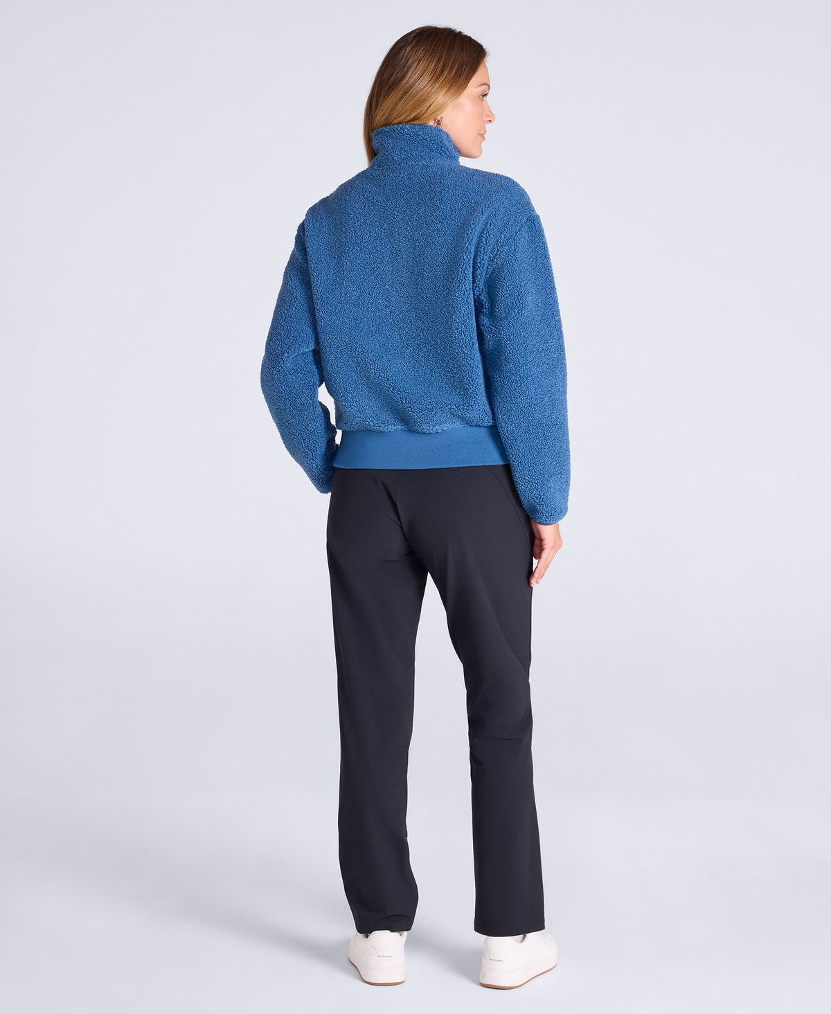 Womens Blake Boucle Half Zip Fleece - Dark Blue