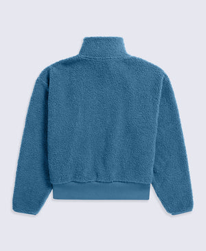 Womens Blake Boucle Half Zip Fleece - Dark Blue