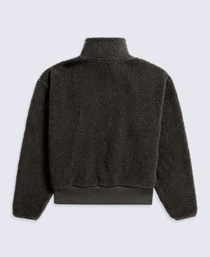 Womens Blake Boucle Half Zip Fleece - Dark Green
