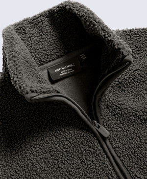 Womens Blake Boucle Half Zip Fleece - Dark Green