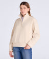 Womens Blake Boucle Half Zip Fleece - Off White