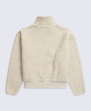 Womens Blake Boucle Half Zip Fleece - Off White
