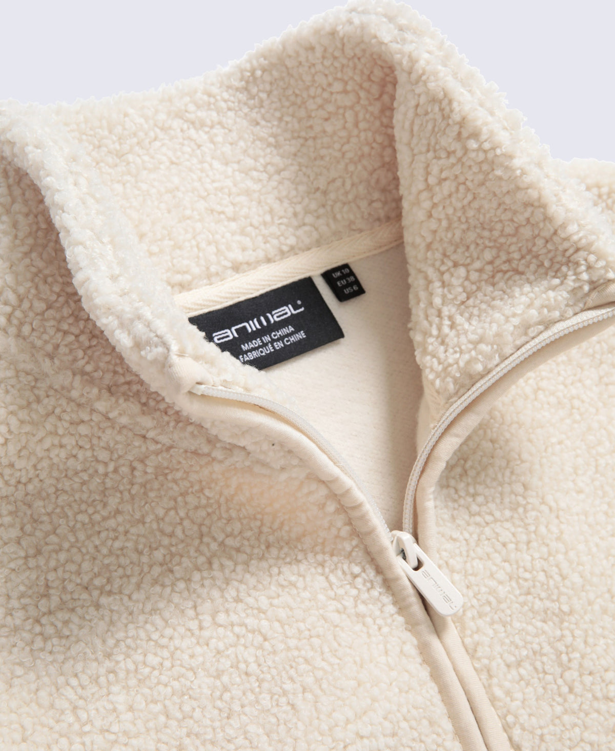 Womens Blake Boucle Half Zip Fleece - Off White