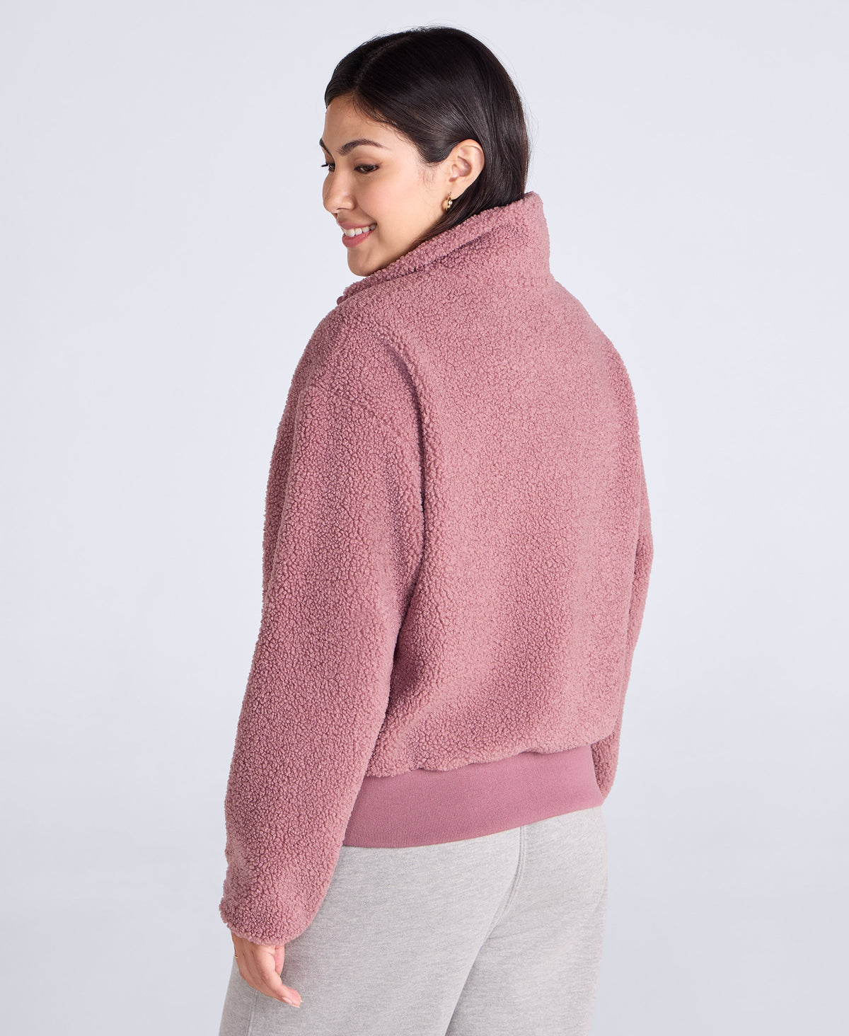 Womens Blake Boucle Half Zip Fleece - Pink