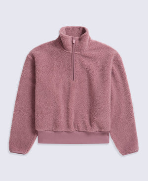 Womens Blake Boucle Half Zip Fleece - Pink