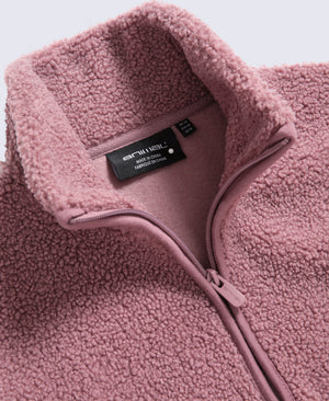Womens Blake Boucle Half Zip Fleece - Pink