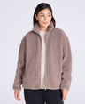 Womens Blake Boucle Full Zip Fleece - Beige