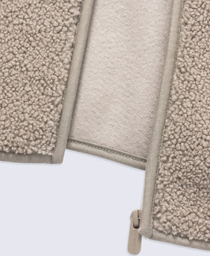 Womens Blake Boucle Full Zip Fleece - Beige