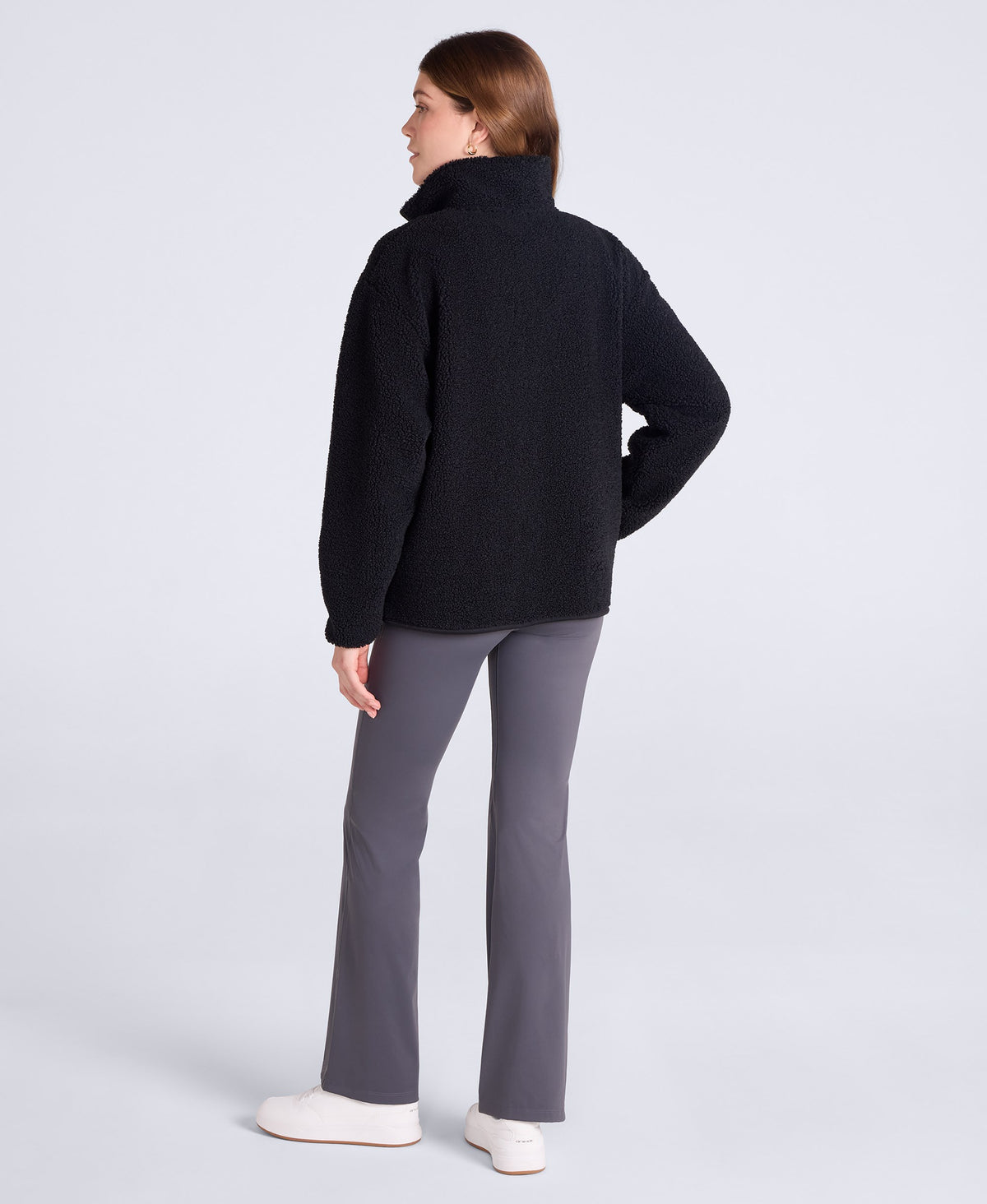 Womens Blake Boucle Full Zip Fleece - Black