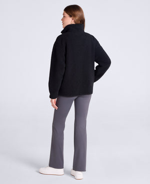 Womens Blake Boucle Full Zip Fleece - Black