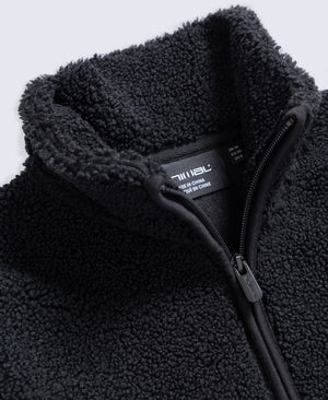Womens Blake Boucle Full Zip Fleece - Black