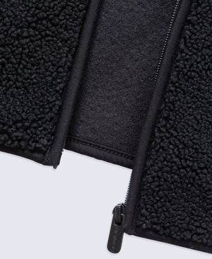 Womens Blake Boucle Full Zip Fleece - Black