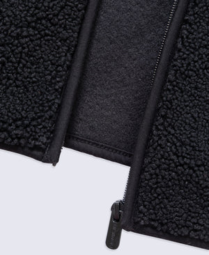 Womens Blake Boucle Full Zip Fleece - Black