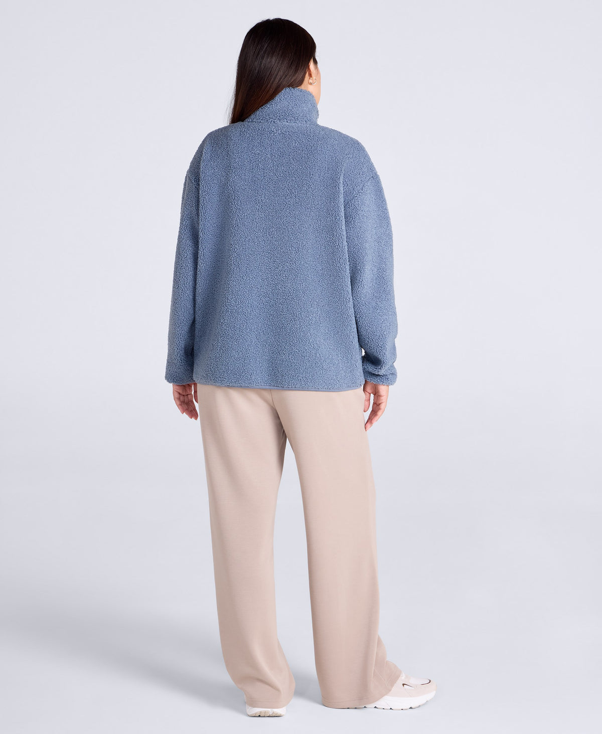 Womens Blake Boucle Full Zip Fleece - Pale Blue