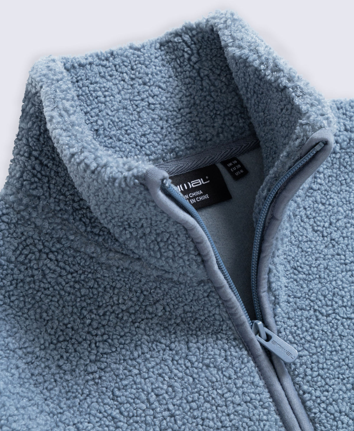 Womens Blake Boucle Full Zip Fleece - Pale Blue