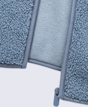 Womens Blake Boucle Full Zip Fleece - Pale Blue