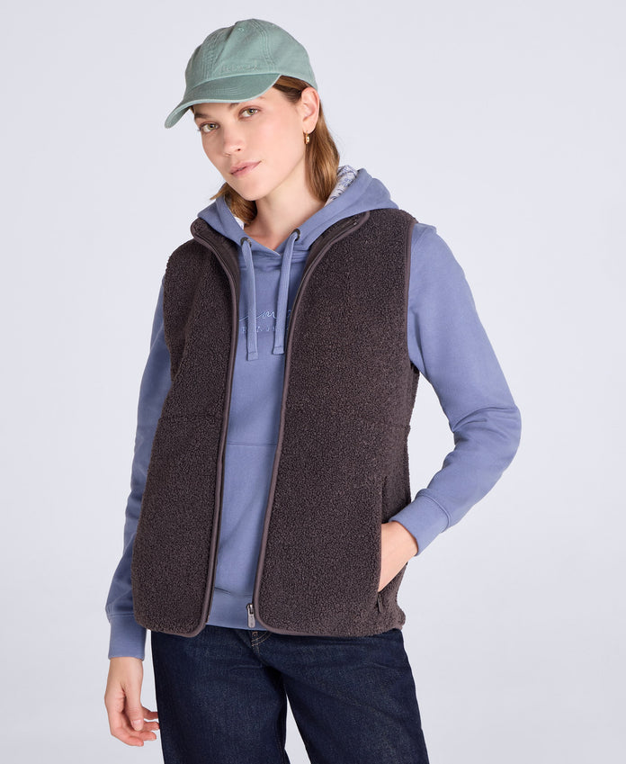 Blake Womens Boucle Gilet - Brown