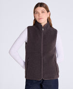 Blake Womens Boucle Gilet - Brown