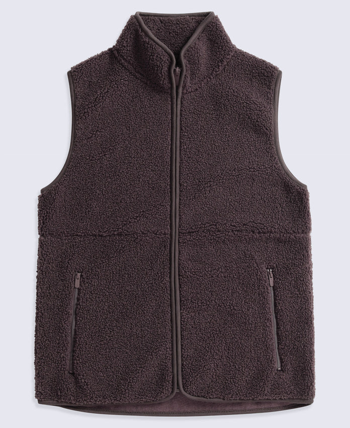 Blake Womens Boucle Gilet - Brown