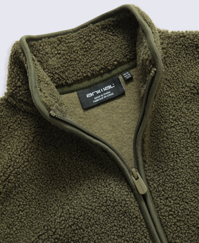 Blake Womens Boucle Gilet - Khaki