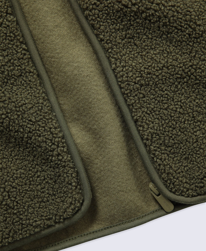 Blake Womens Boucle Gilet - Khaki