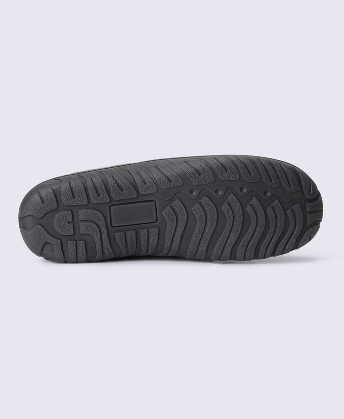 Dustin Mens Checked Slippers - Grey