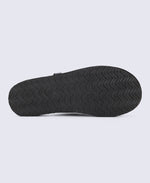 Finn Mens Quilted Mule Slippers - Black