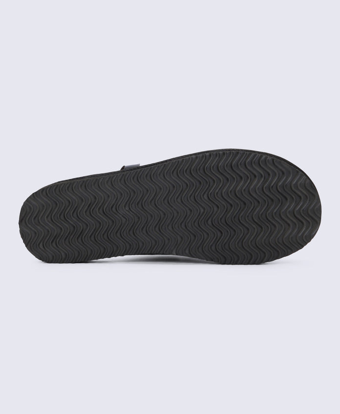 Finn Mens Quilted Mule Slippers - Black