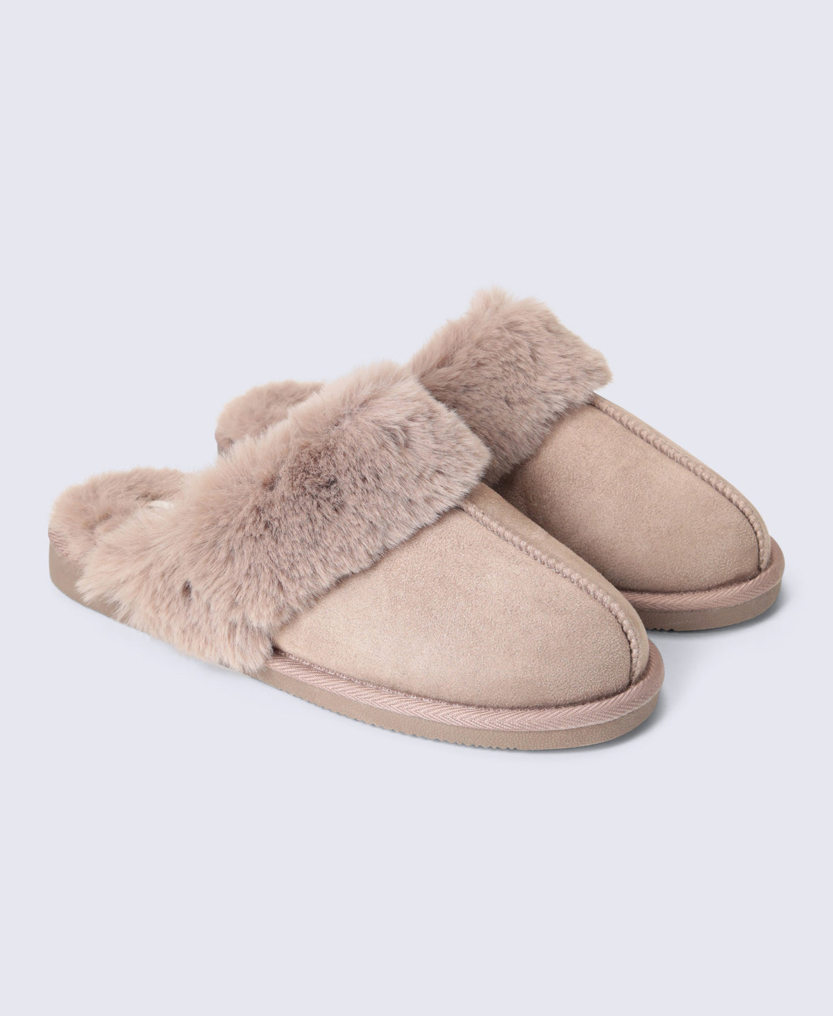 Holly Womens Mule Slippers - Taupe