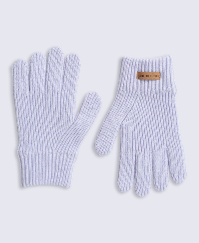 Kids Rowan Knitted Gloves - Lilac