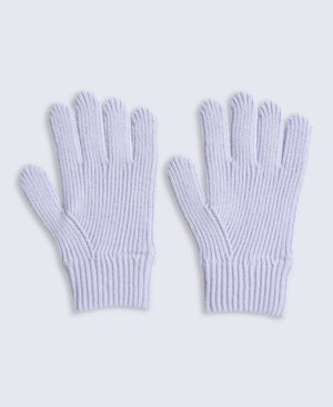 Kids Rowan Knitted Gloves - Lilac