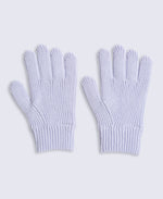 Kids Rowan Knitted Gloves - Lilac