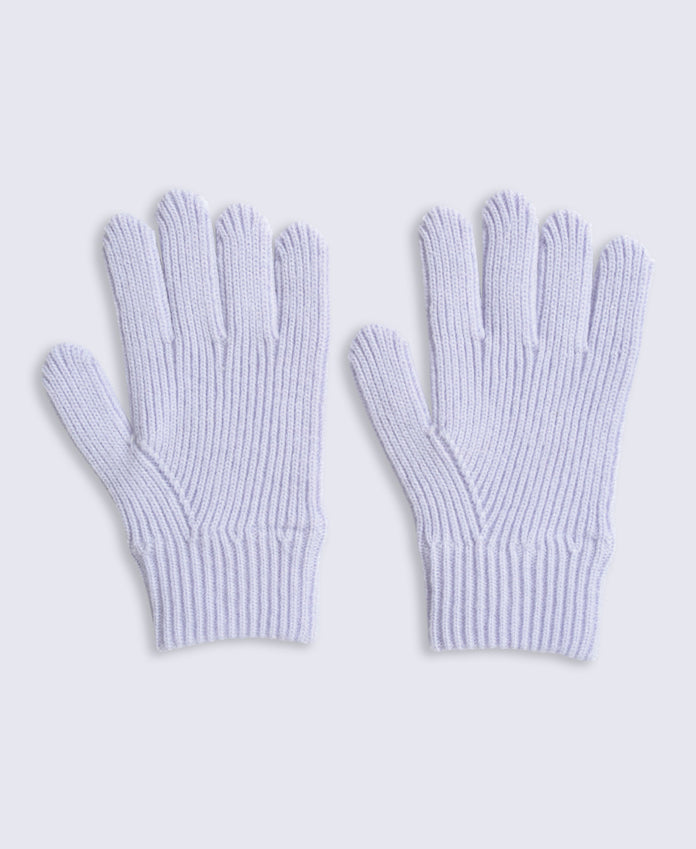 Kids Rowan Knitted Gloves - Lilac